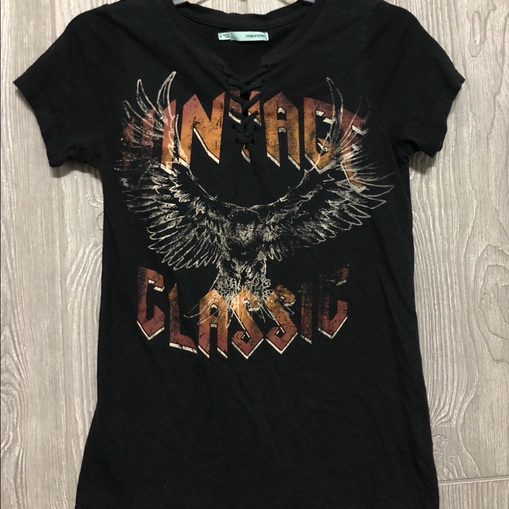Lace Up Graphic Tee